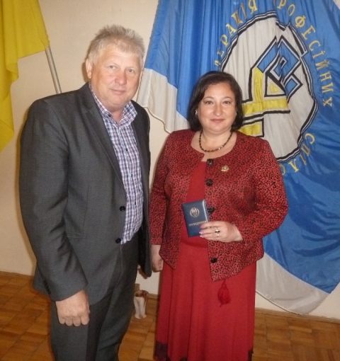 Голова найбільшої галузевої профспілки Закарпаття  Тетяна Повханич отримала високу нагороду профспілок 
