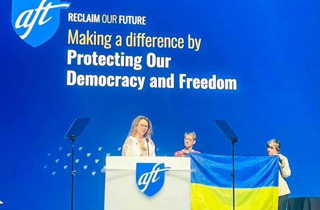 МІЖНАРОДНА СОЛІДАРНІСТЬ. Освітяни Америки закликають захистити українських трудівників та профспілки