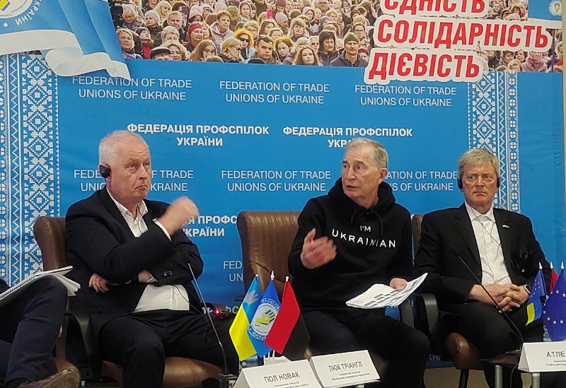 Презентація Голови ФПУ Григорія Осового на зустрічі з представниками Місії МКП та глобальних профспілок  