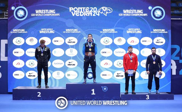 Podium 97kg GR Gold Yehor Yakushenko UKR Silver Darius Kiefer GER Bronze Ahmet Eremekter TUR Anatolii Averin AIN6786 X3 1536x1024